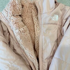 The North Face Kids reversible Pale Pink Jacket
